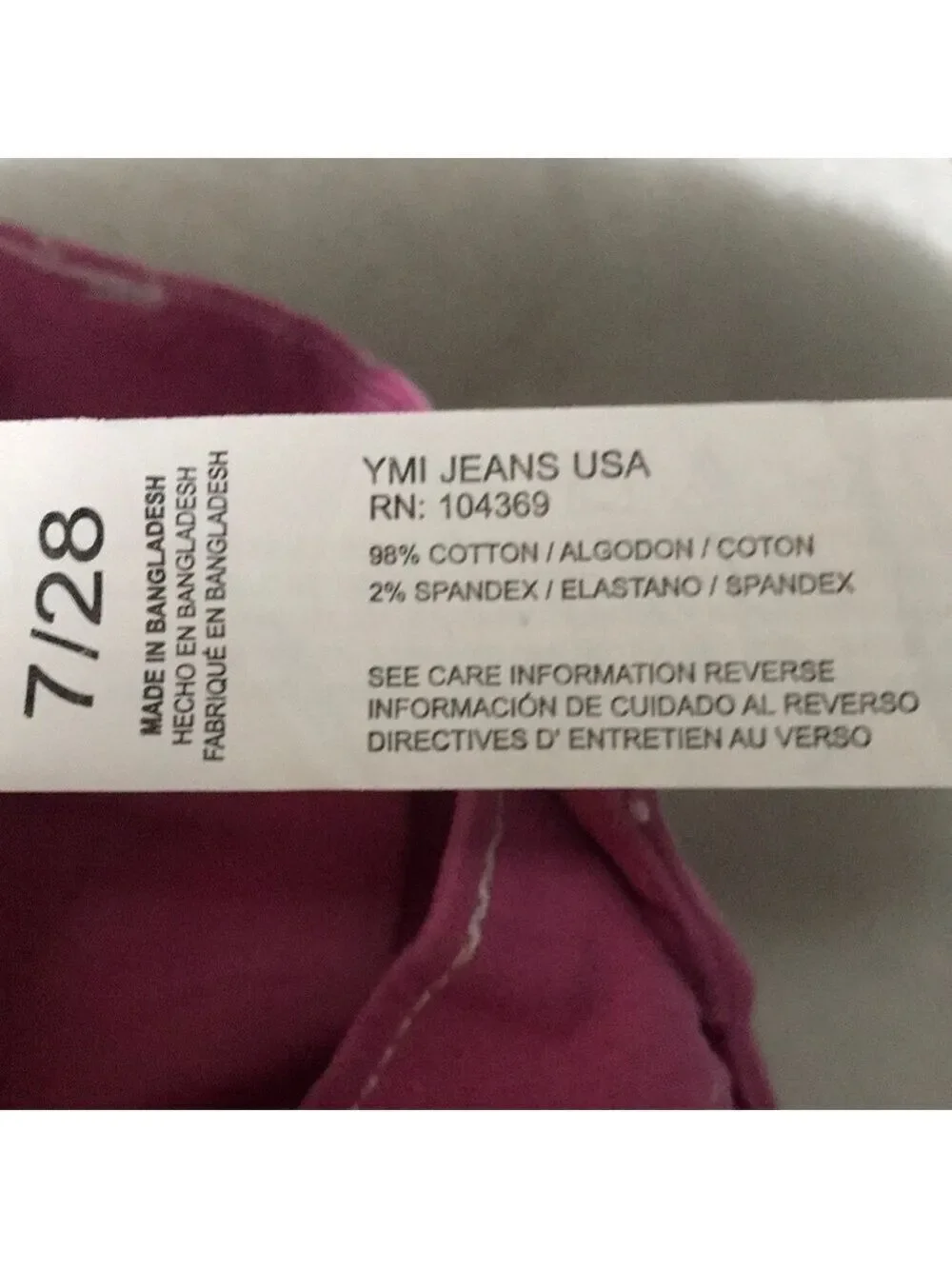 YMI Pink Women's Mid-Rise CARPENTER Cotton Shorts Sz 7/28